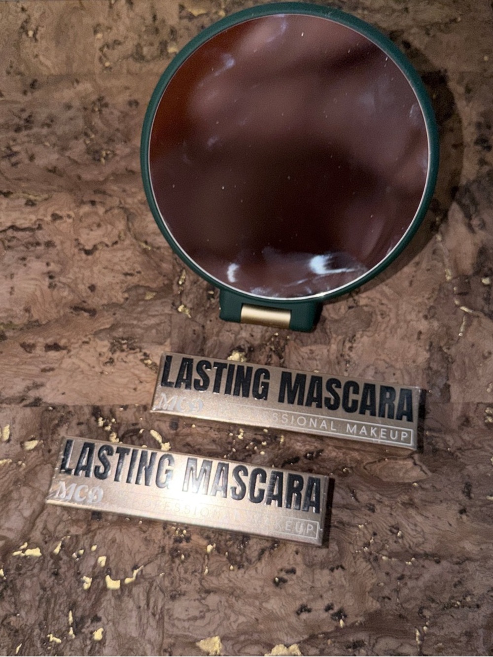 2 New Long Lasting Mascara, Green or Blue in Color + Green Magnifying Mirror 💝